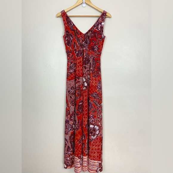 Garnet Hill Floral Carribean Boho Maxi Dress 4 Petite - Picture 1 of 9